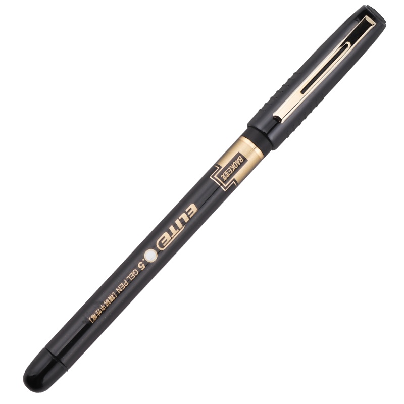 宝克(BAOKE) W7百胜学生专用中性笔水笔0.5mm 黑色12支盒装