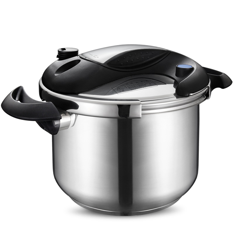 爱仕达 6L高压锅燃气22cm 电磁炉压力锅 304不锈钢/六保险双耳/通用厚底 单手开合YS22A1WG