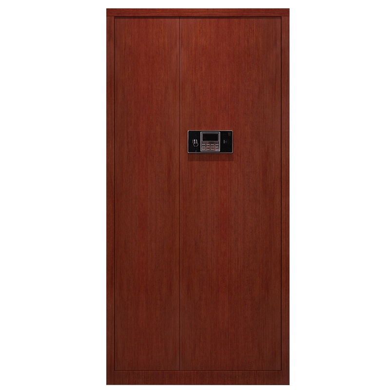 卓澳(ZHUOAO)保密柜文件柜双保险铁皮柜电子密码锁档案柜钢制防盗柜木纹色通门带斗