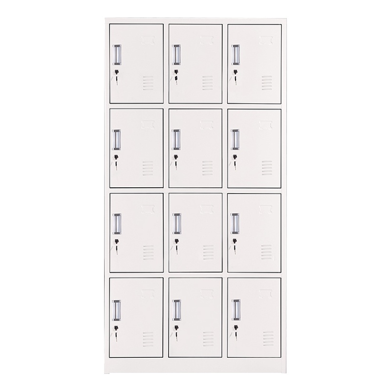 正斌钢制办公文件柜铁皮柜矮柜资料密码带锁凭证档案员工储物更衣柜子十二门更衣柜