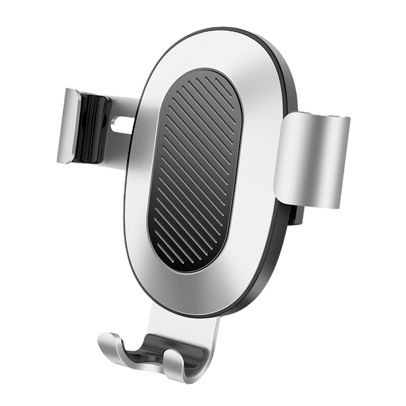 锐舞（RANVOO）车载手机支架 出风口导航支架汽车用品 适用4.5-6英寸手机重力卡扣手机夹通用 银色