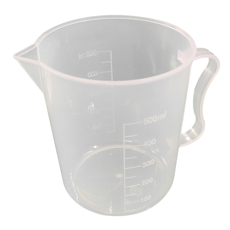 海斯迪克 HKCC23 透明量杯 带刻度杯 高硼硅塑料计量杯 测量杯容量杯 500ML 2个