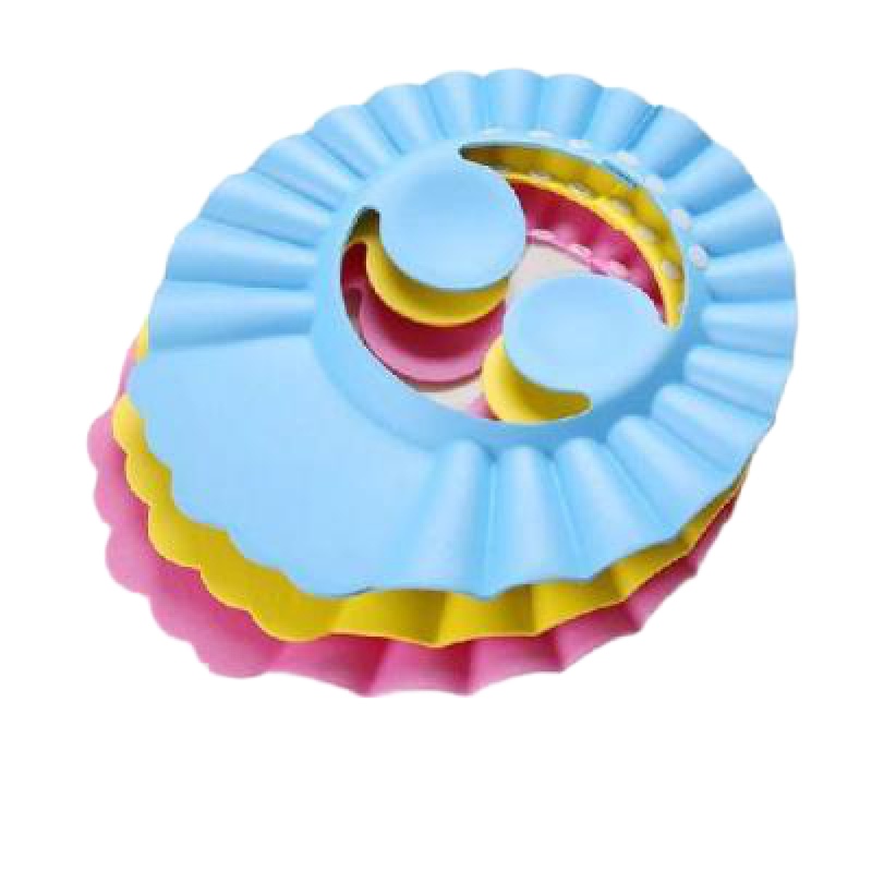 儿童洗澡帽防水护耳护眼婴儿浴帽小孩头罩帽宝宝洗头遮水帽女男孩 三维工匠 1个洗头帽(黄色)