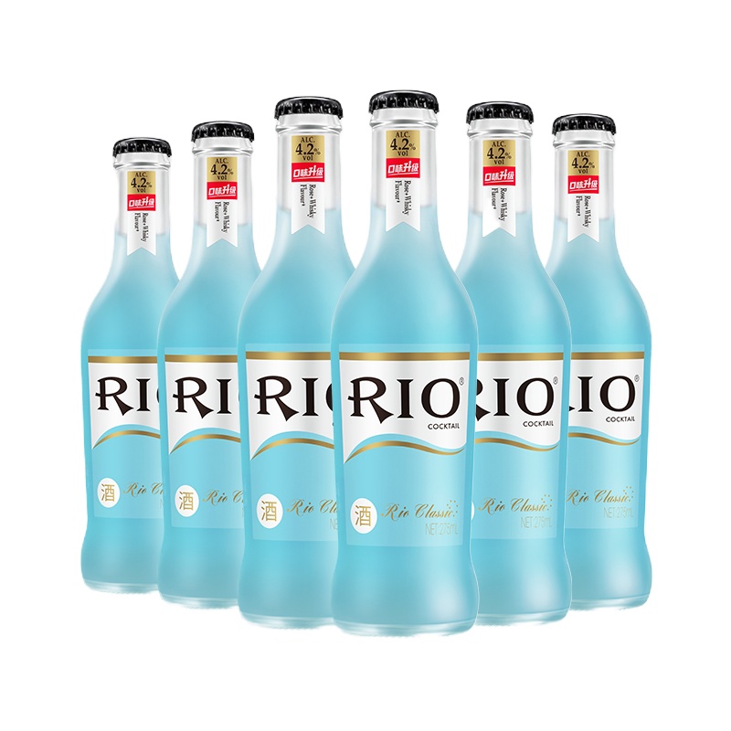 RIO锐澳微醺系列蓝玫瑰鸡尾酒套餐预调酒洋酒275ml*6瓶