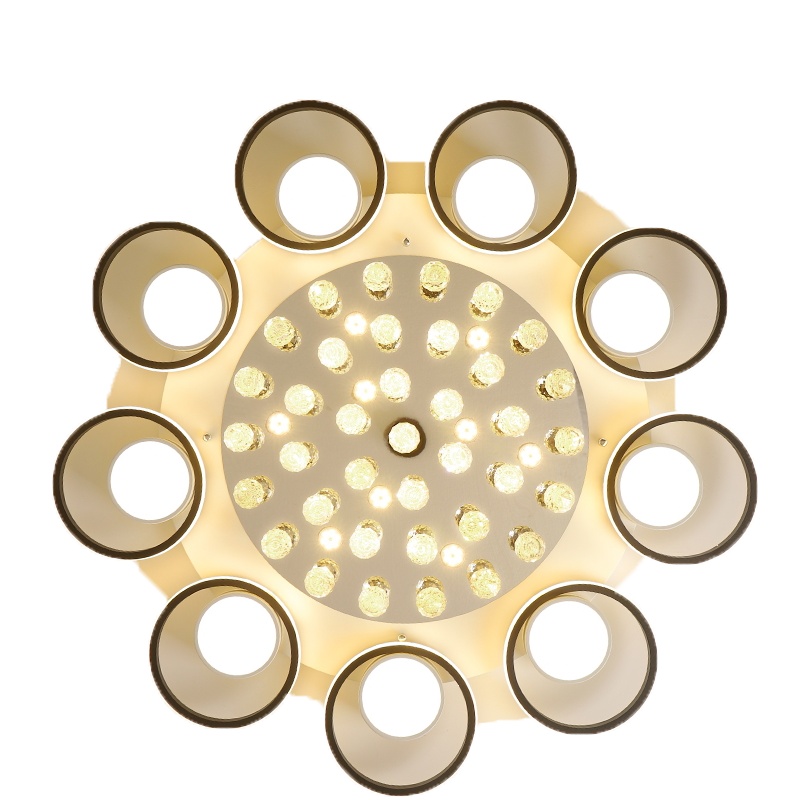 简约现代水晶客厅灯如华福禄圆形大厅吸顶灯轻奢屋灯具套餐组合套装灯饰