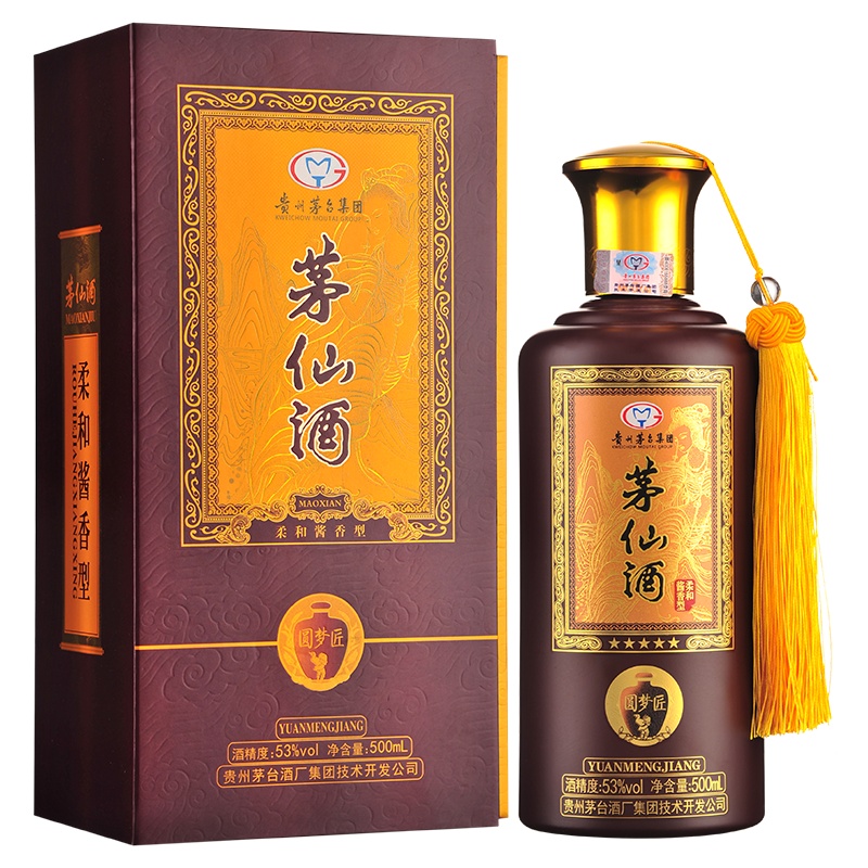 贵州茅台酒厂集团技术开发公司 茅仙酒圆梦匠 53度柔和酱香型白酒礼品酒水500ml*1瓶