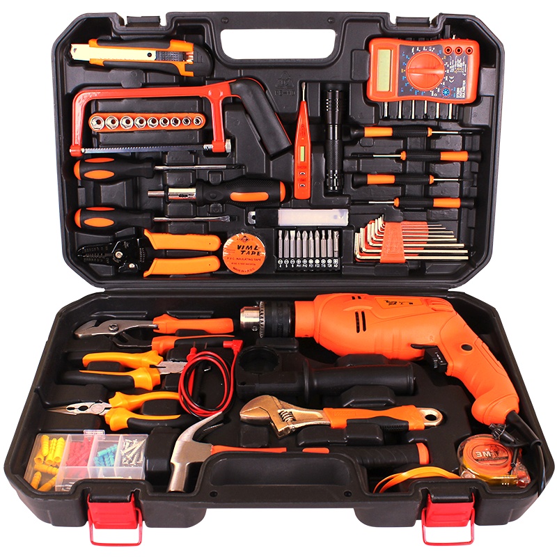 【苏宁自营】 工蜂650W家用冲击钻套装 电动工具 / 电钻 / 电动螺丝刀128件套 GI650RE-Max