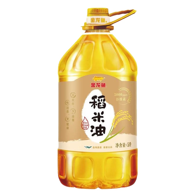 稻米油5L/瓶 含3000ppm谷维素健康营养植物油金龙鱼单瓶装