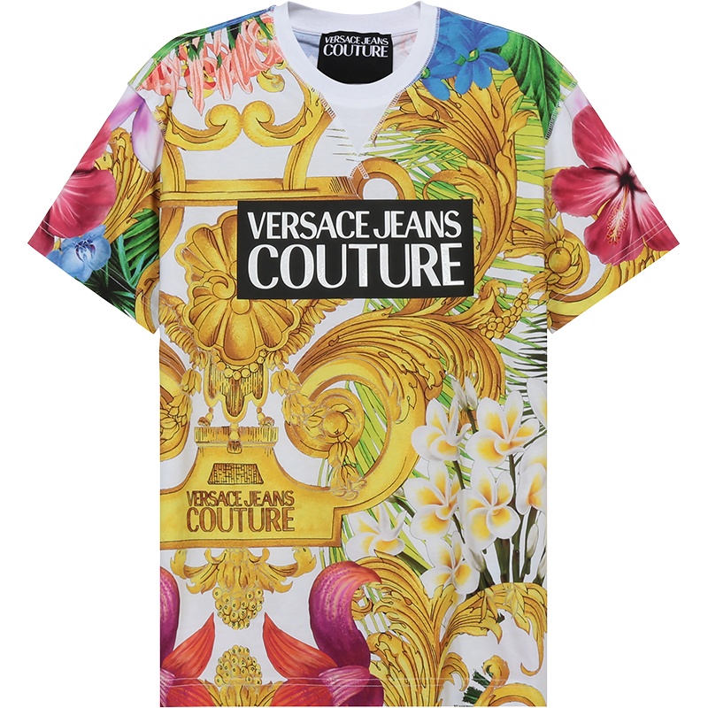 VERSACE JEANS COUTURE 范思哲 男士 棉质圆领短袖T恤B3GVA7KB 30329