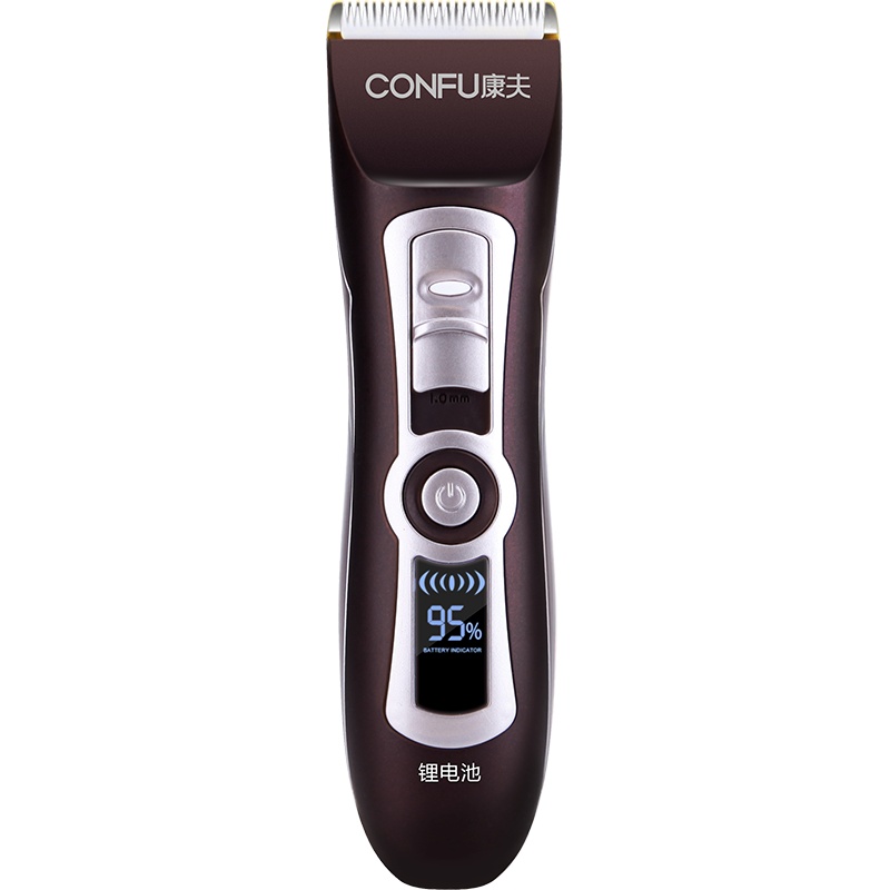 康夫(CONFU)理发器KF-T86 成人家用 钛合金陶瓷刀头电推剪 液晶显示 充电式 锂电池 发廊专业推子儿童可用