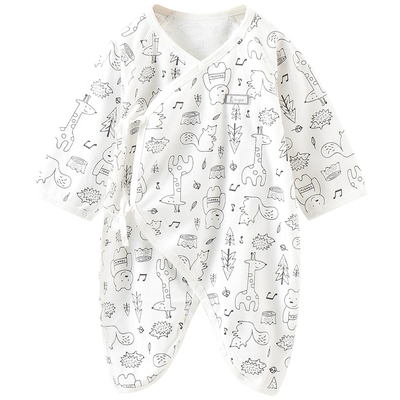 童泰(TONGTAI)春秋款新生儿纯棉蝴蝶哈衣0-3个月男女宝宝系带连体衣婴儿爬服儿童内衣小童宝宝内衣