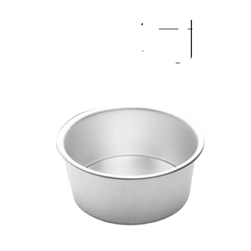 圆形/心形 戚风蛋糕模具4-10寸活底阳极烤箱家用烘焙工具烘培套装 FENGHOU 圆形银色4寸