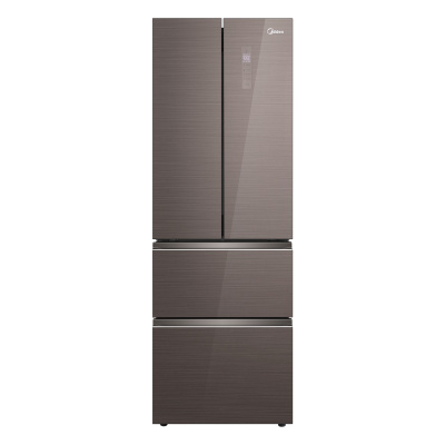 美的(Midea)BCD-319WFGPZM(E) 319升 钢化玻璃面板 变频风冷 铂金净味 智能家用法式多门电冰箱