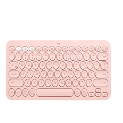 罗技(Logitech) K380 键盘 无线蓝牙键盘 办公键盘 女性 便携 超薄键盘 笔记本键盘 茱萸粉 限量版