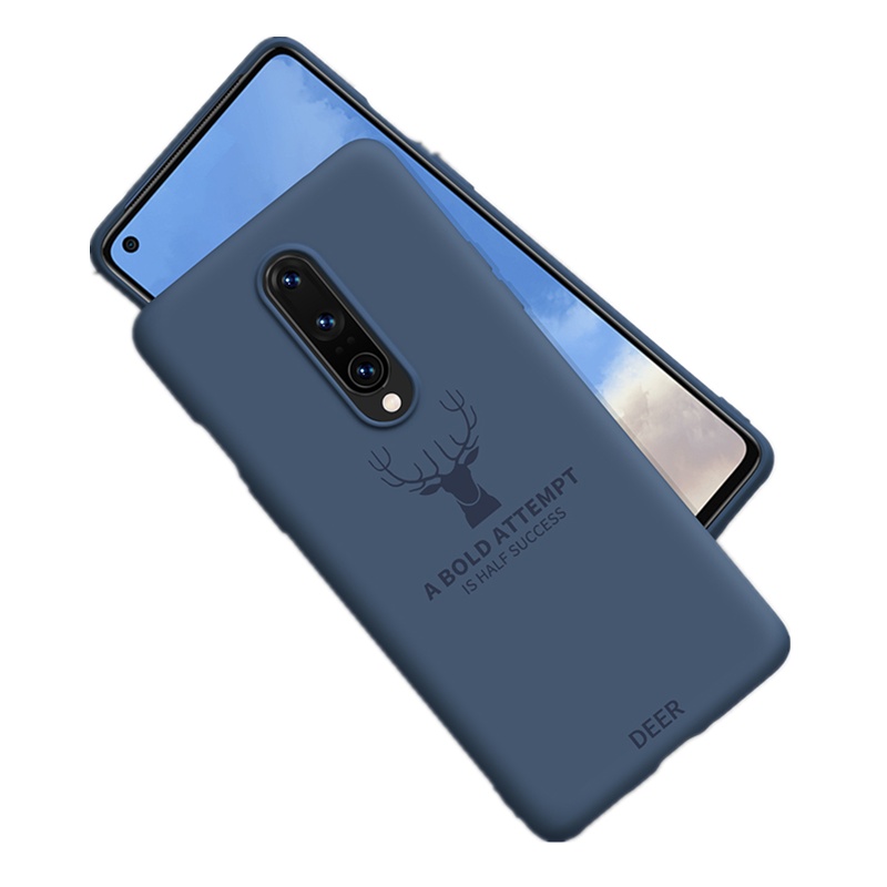 高铭宣 一加8pro手机壳一加8液态硅胶保护套5g版全包1+8超薄防摔1加8pro 一加8pro镜头全包-[纯色]星空蓝