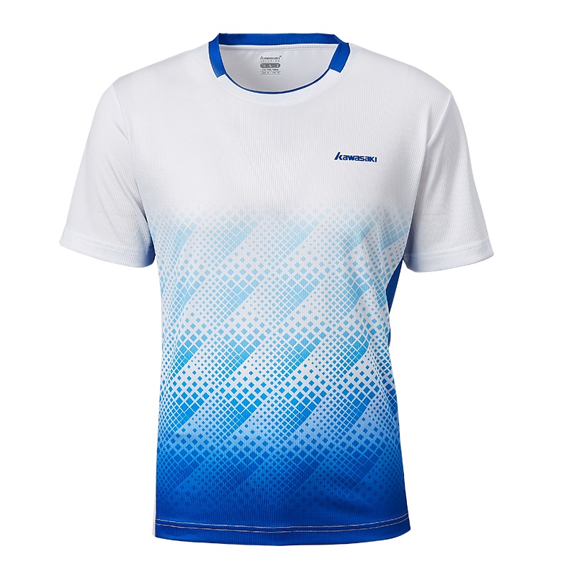 川崎春季新款专业羽毛球服运动T恤 男女款排汗速干透气休闲文化衫