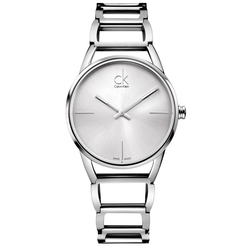 CK卡文克莱 CalvinKlein 手表 STATELY系列 PVD玫瑰金色表壳镂空表带女表