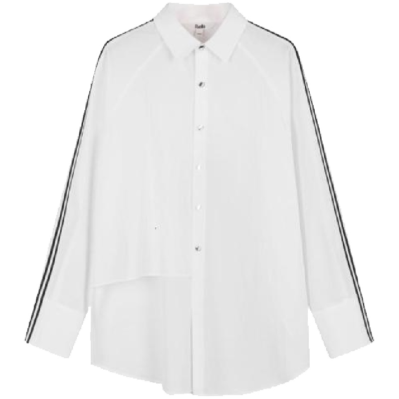 【热卖】中长款衬衫女白色2018春装新款韩版时尚学生清新休闲宽松长袖衬衣20011645