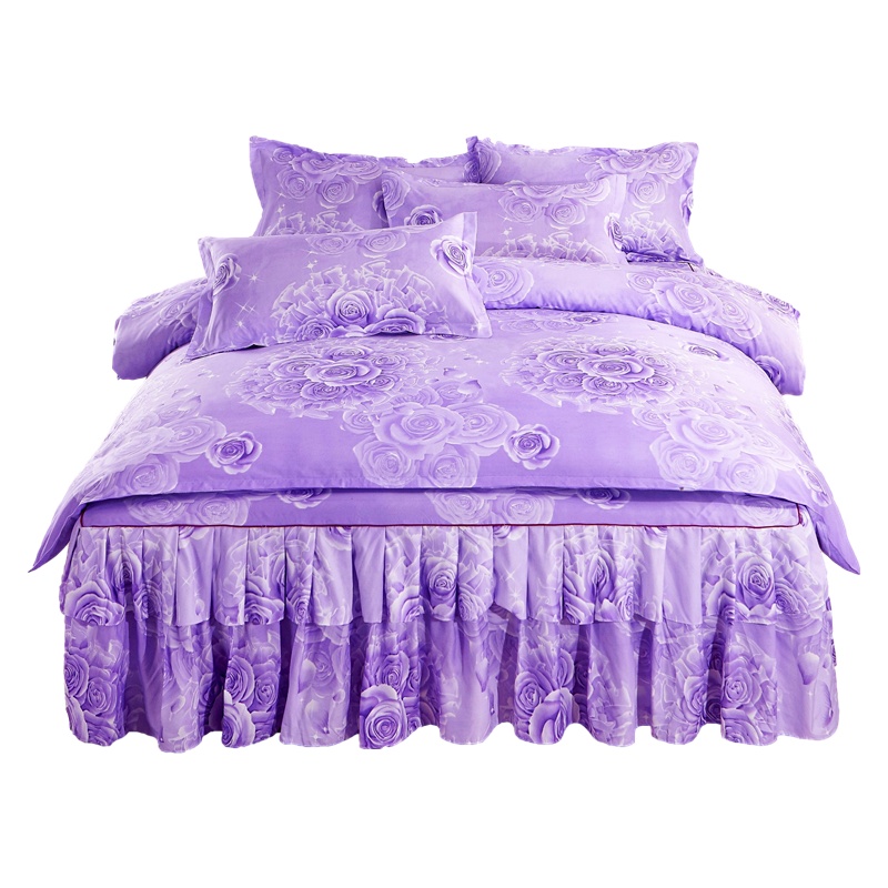 韩版床裙床罩三件套/四件套公主风家纺床上用品
