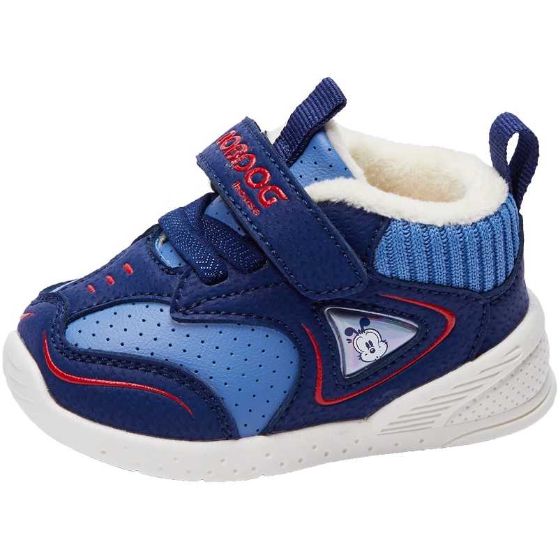 巴布豆house童鞋2019冬季新款儿童学步鞋男童宝宝鞋女童加绒棉鞋