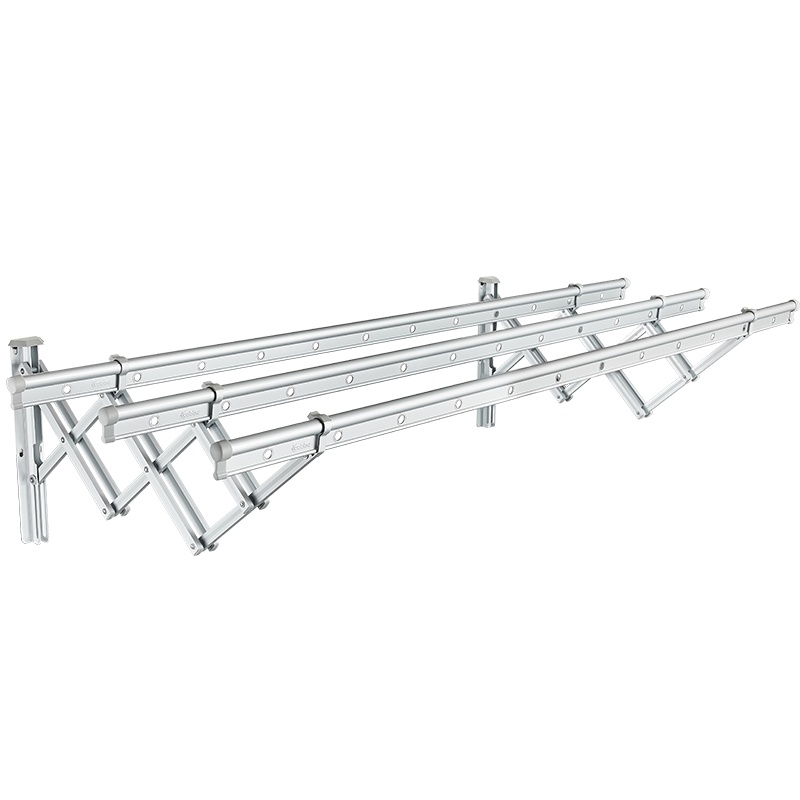 卡贝阳台窗外伸缩晾衣架 户外推拉晒衣架折叠晾衣杆室外凉衣架晒架