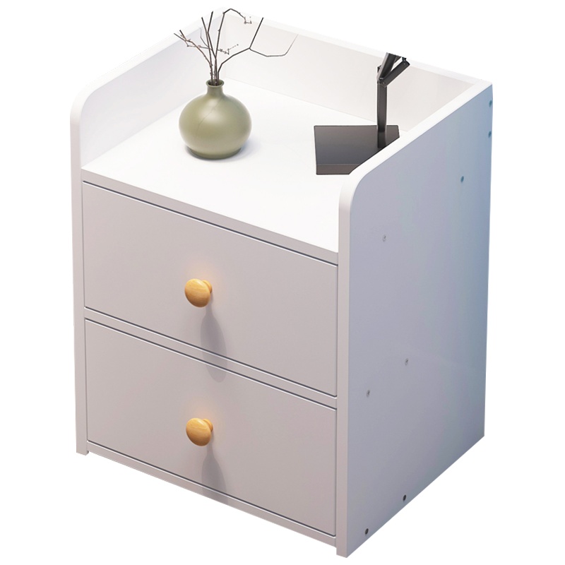 床头柜置物架简约现代仿木小柜子古达储物柜简易卧室迷你收纳床边柜