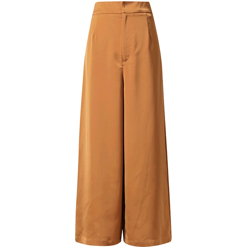 伊芙丽阔腿裤女高腰垂感2019新款韩版时尚休闲裤宽松直筒裤子女夏