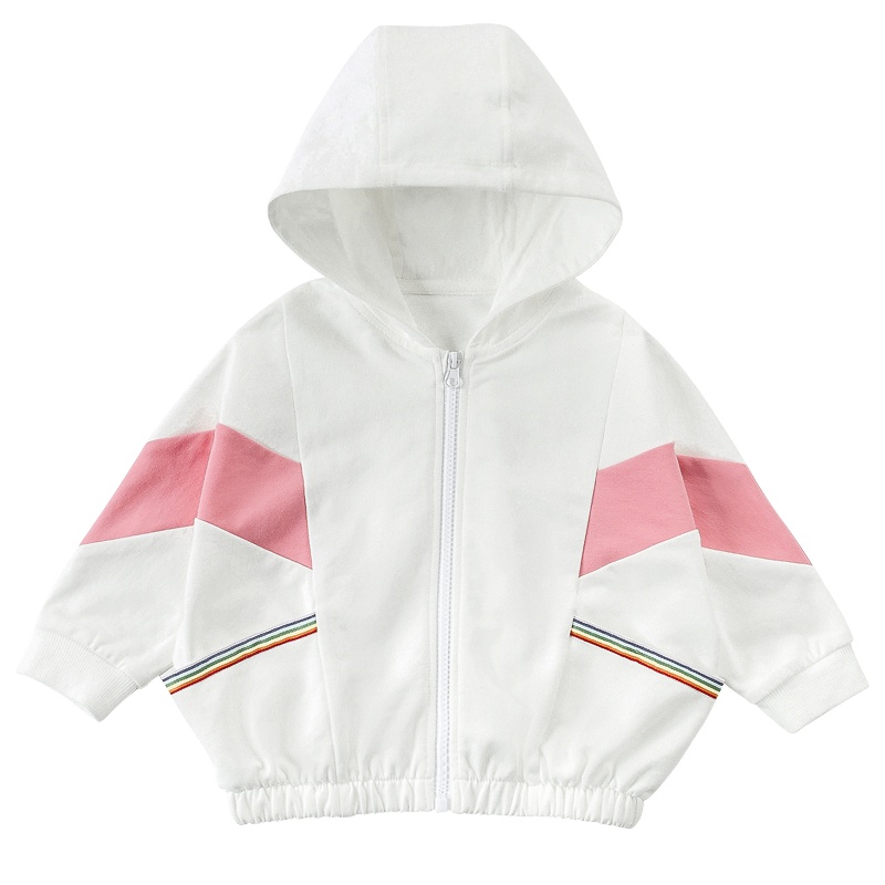 拉里宝贝Lioniebaby童装儿童外套儿童宝宝休闲运动时尚针织蝙蝠袖连帽外套2020春款新品女童LN01WS008