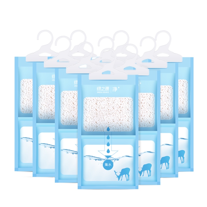 绿之源 可挂式除湿袋10袋装吸湿袋干燥剂衣柜防潮剂室内除湿桶防潮剂防霉家用干燥剂Z-0555