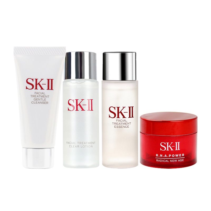 SK-II 中小样旅行体验套装(洁面+神仙水+清莹露+面霜)护肤套装