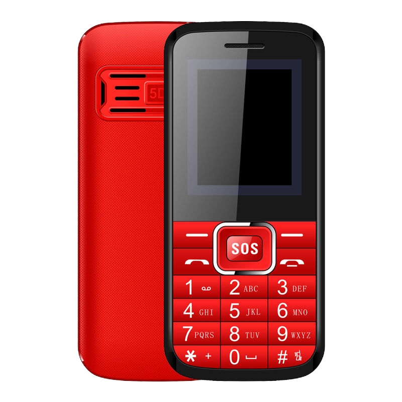 老人机待机老年机多功能移动联通电信直板学生手机Q0|红色 普通版[移动联通]