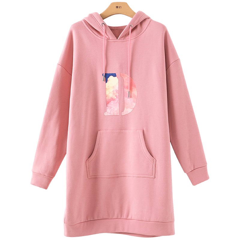 晚白2020冬季新品时尚连帽领长袖减龄少女范休闲外套加绒卫衣女