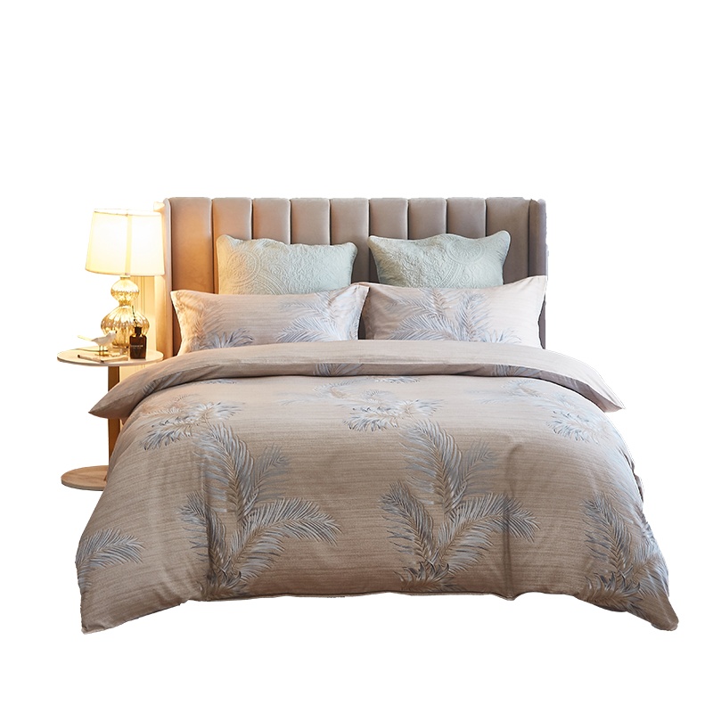 恒源祥家纺 芳草维暖绒四件套 棕