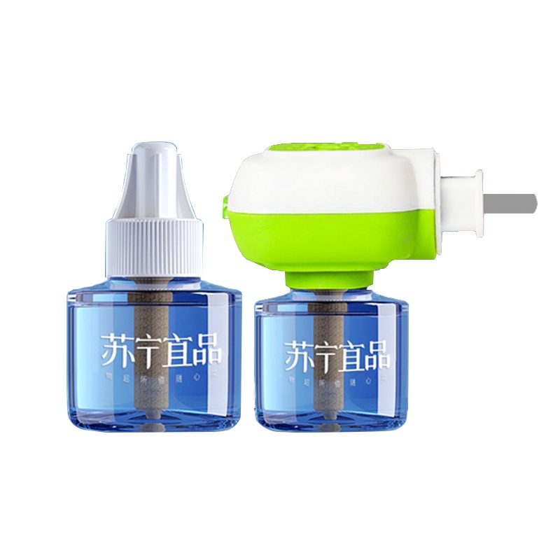 苏宁宜品电热蚊香液无味婴儿孕妇家用插电式驱蚊液灭蚊液套装[1器+2液]