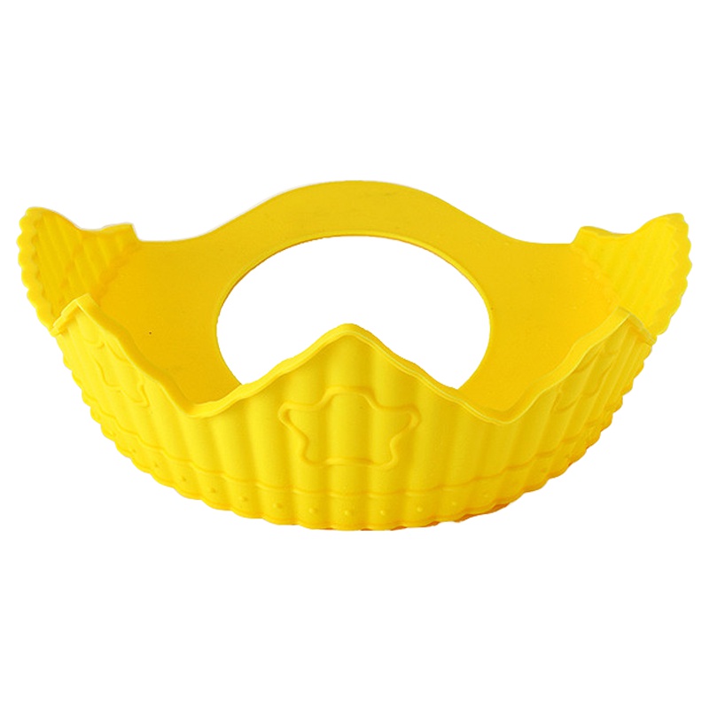 DuDi/青蛙嘟迪 母婴幼儿童趣味硅胶儿童防水护耳洗头帽幼儿小孩洗澡洗发帽可调节沐浴帽 柠檬黄