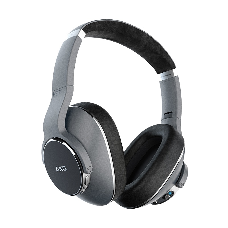 AKG N700NC WIRELESS 罩耳式无线蓝牙自适应降噪耳机 消噪手机耳机 环境感知商务出行 银色
