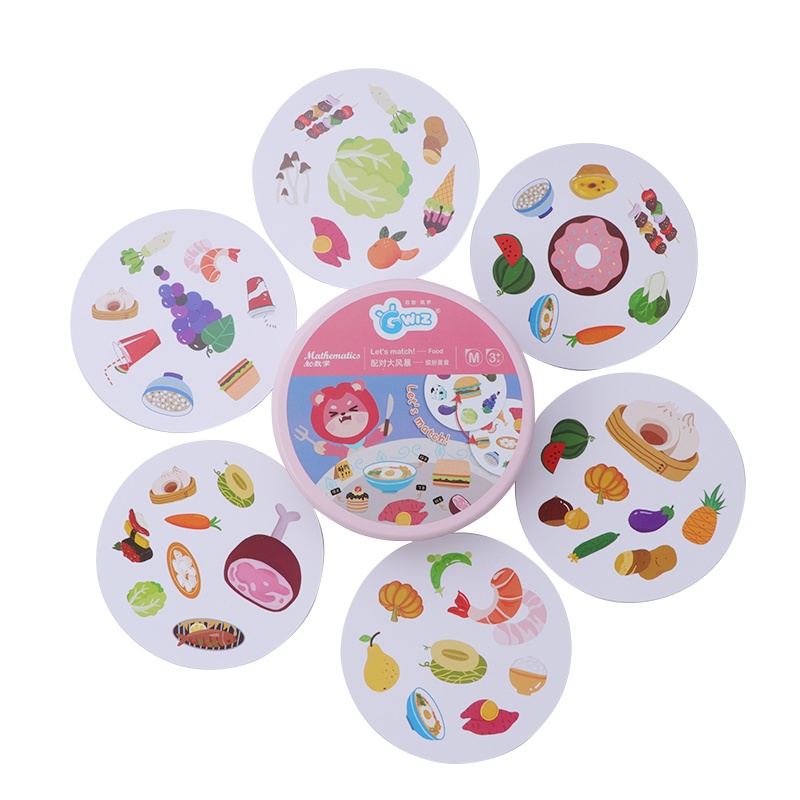 GWIZ儿童桌游益智逻辑思维训练玩具幼儿园专注力亲子互动桌面游戏配对大风暴缤纷美食