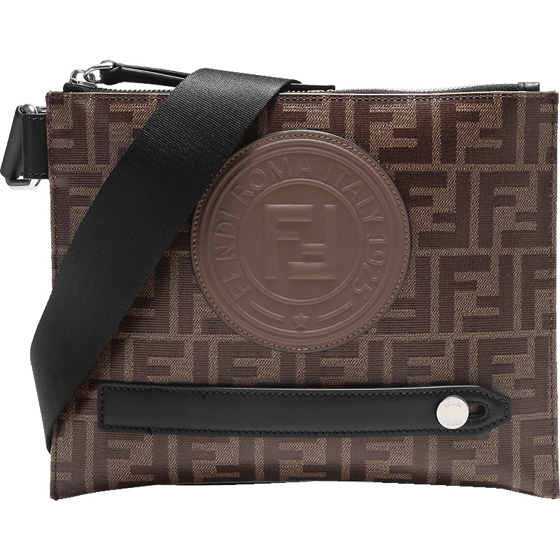 FENDI 男士涂层织物单肩斜挎包 7VA437 A5K4