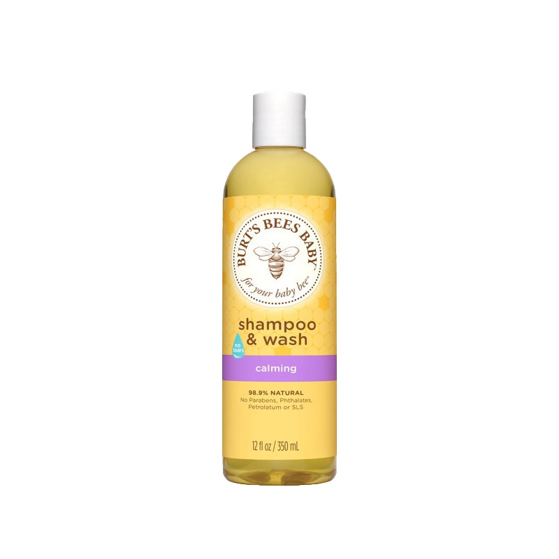 美国进口 Burt's Bees(伯特小蜜蜂) 宝宝天然二合一洗发沐浴露-舒缓酣睡配方(有香味)350ml/瓶*2瓶装