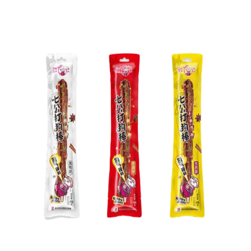 虹七公手撕风干鸭脖香辣味、孜然味组合各3袋 48g*6根