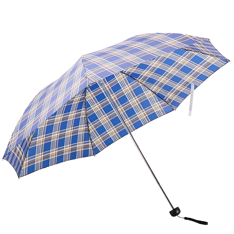 天堂 339S苏格兰风格格子三折晴雨伞男女商务伞57cm*7骨 新老款随机发货
