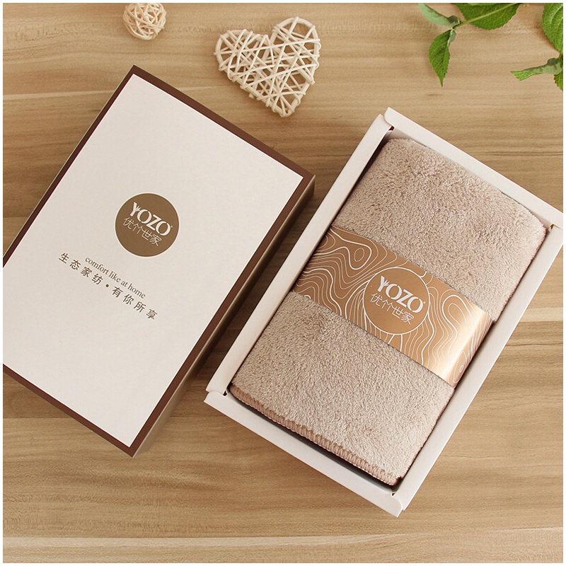 优竹世家 毛巾礼盒装 微米纱洗脸巾 强吸水毛巾 加厚面巾