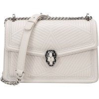 BVLGARI 宝格丽 女士 SERPENTI FOREVER系列皮革蛇头扣环绗缝单肩斜挎包 287328