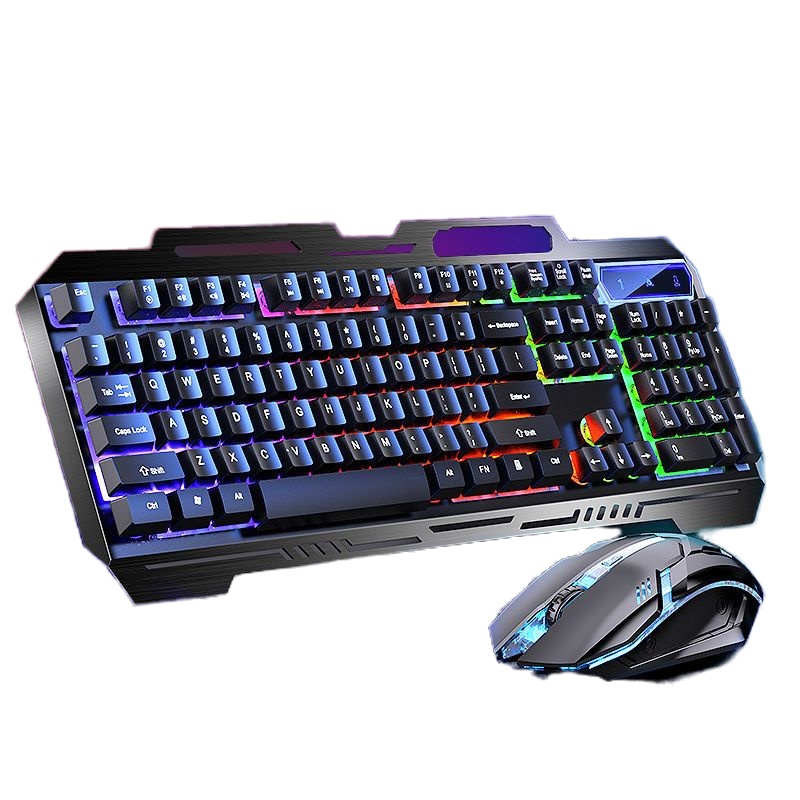 霆骁 SK500键盘鼠标套装有线电竞发光机械手感游戏台式笔记本USB键盘