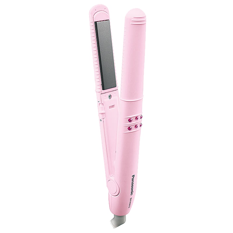 松下卷发棒 直卷两用美发器小巧便携陶瓷涂层大卷烫直发器EH-HW13-P