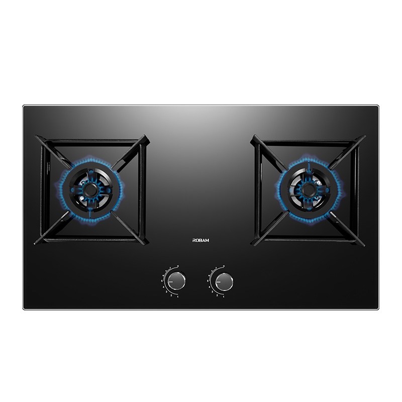 老板(Robam)4.7kW燃气灶自营双眼灶煤气灶单灶具嵌入式灶煤气炉钢化玻璃炉灶可调孔位37B5X天然气