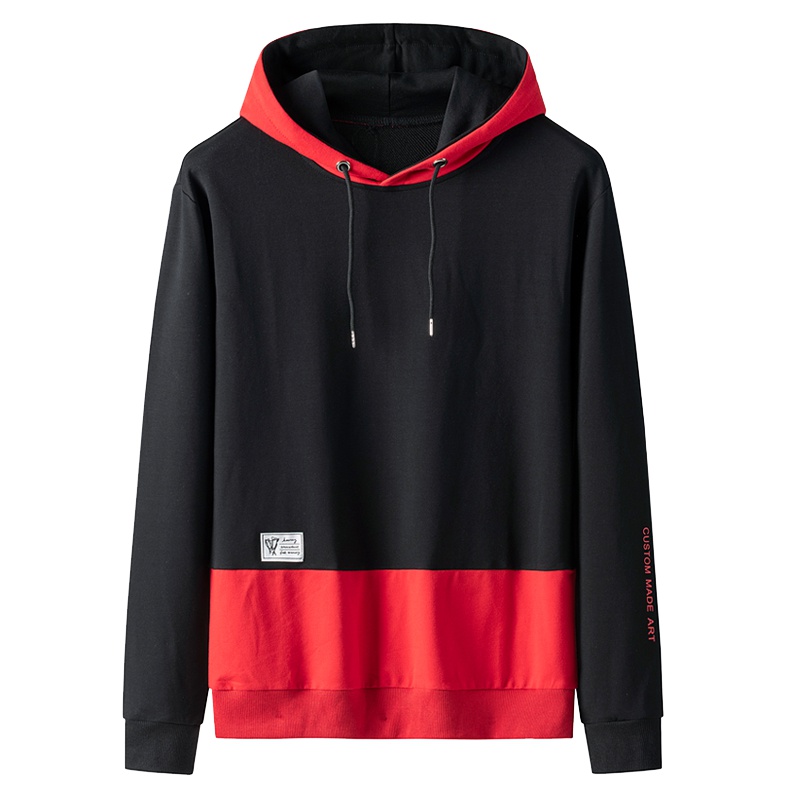 三弦(LA CORDE)男士卫衣连帽衫春秋款韩版潮流学生2019秋季新款宽松套头撞色外套LA-MYY-W314