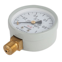 红旗 一般自来水压力表Y-60 表盘直径60mm径向指针式水压表油压表气压表 需定制 Y-60压力表0-0.16MPa