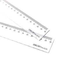 得力(deli)6230 有机直尺 30cm(3把装)