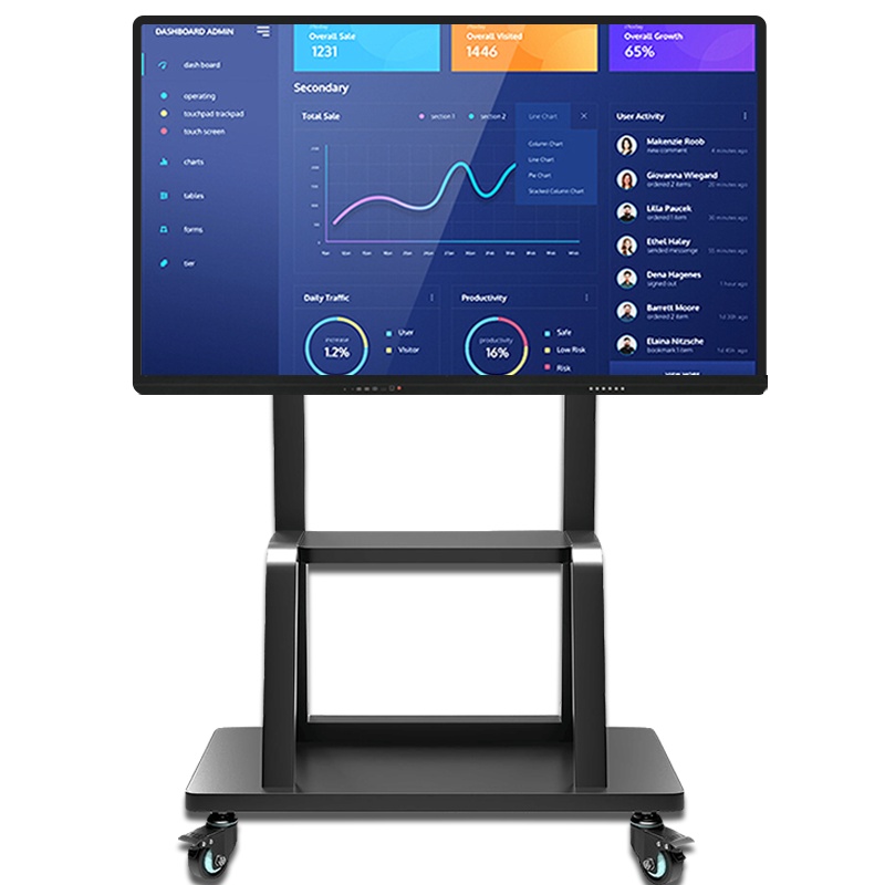 贝石WMX007(32-100英寸)移动电视支架通用落地电视挂架电视推车视频会议显示屏移动推车落地电视支架一体底座